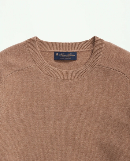 3-Ply Cashmere Crewneck Saddle Shoulder Sweater, image 2