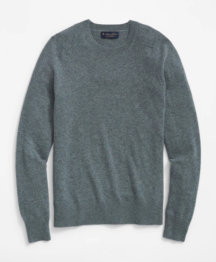 3-Ply Cashmere Crewneck Saddle Shoulder Sweater, image 3