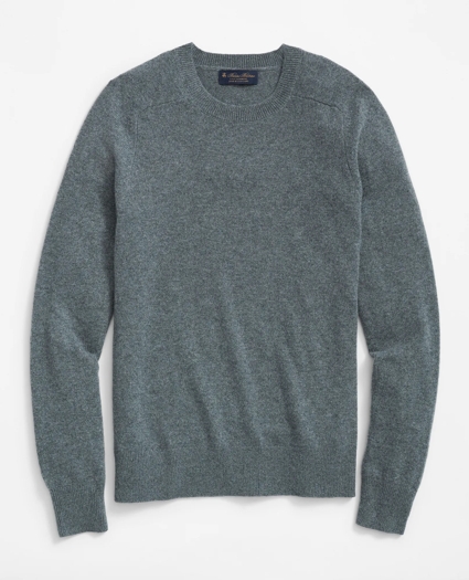 3-Ply Cashmere Crewneck Saddle Shoulder Sweater, image 3