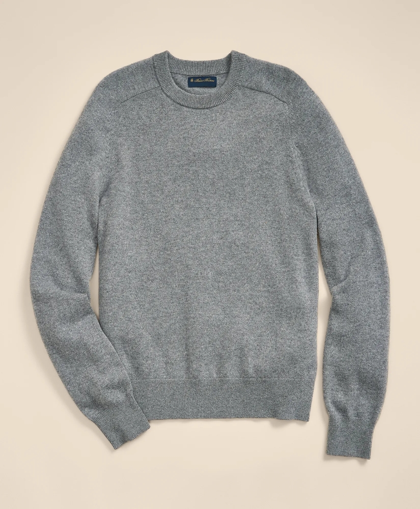 3-Ply Cashmere Crewneck Saddle Shoulder Sweater, image 2