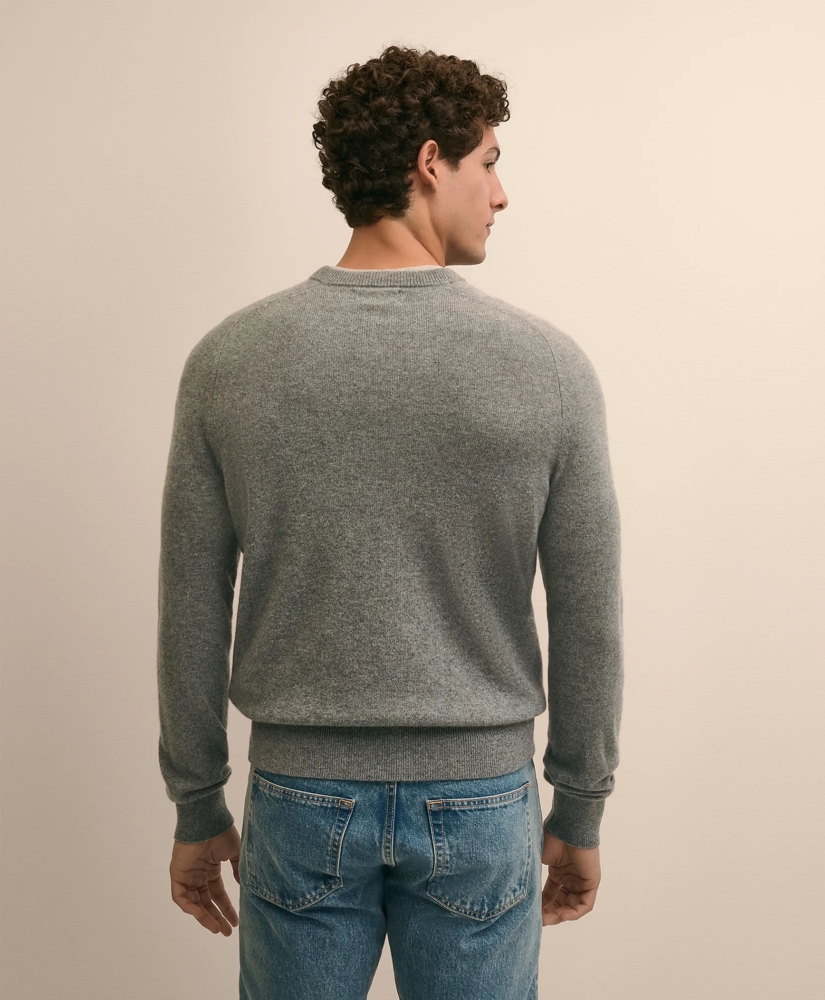 3-Ply Cashmere Crewneck Saddle Shoulder Sweater, image 4