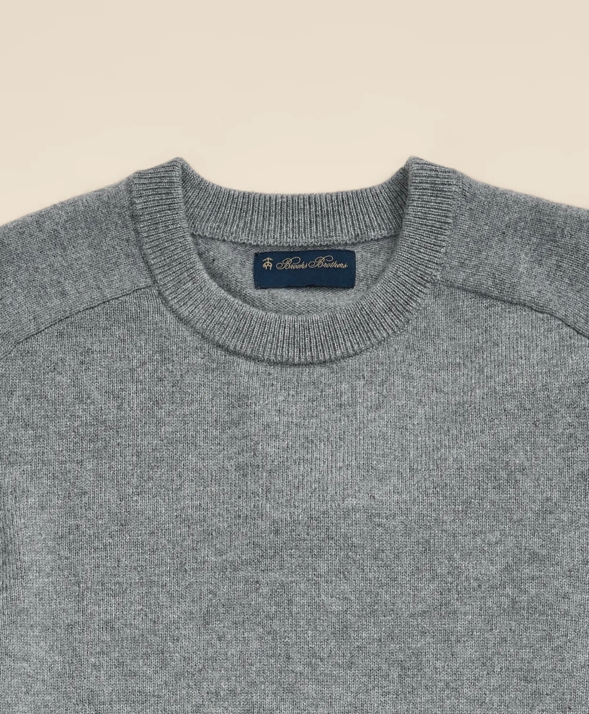 3-Ply Cashmere Crewneck Saddle Shoulder Sweater, image 5