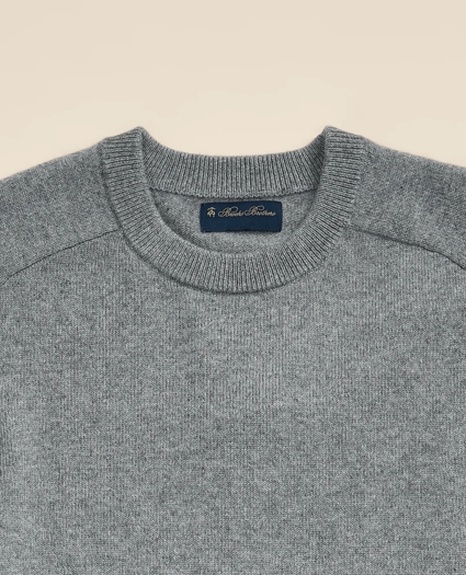 3-Ply Cashmere Crewneck Saddle Shoulder Sweater, image 5