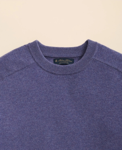 3-Ply Cashmere Crewneck Saddle Shoulder Sweater, image 2
