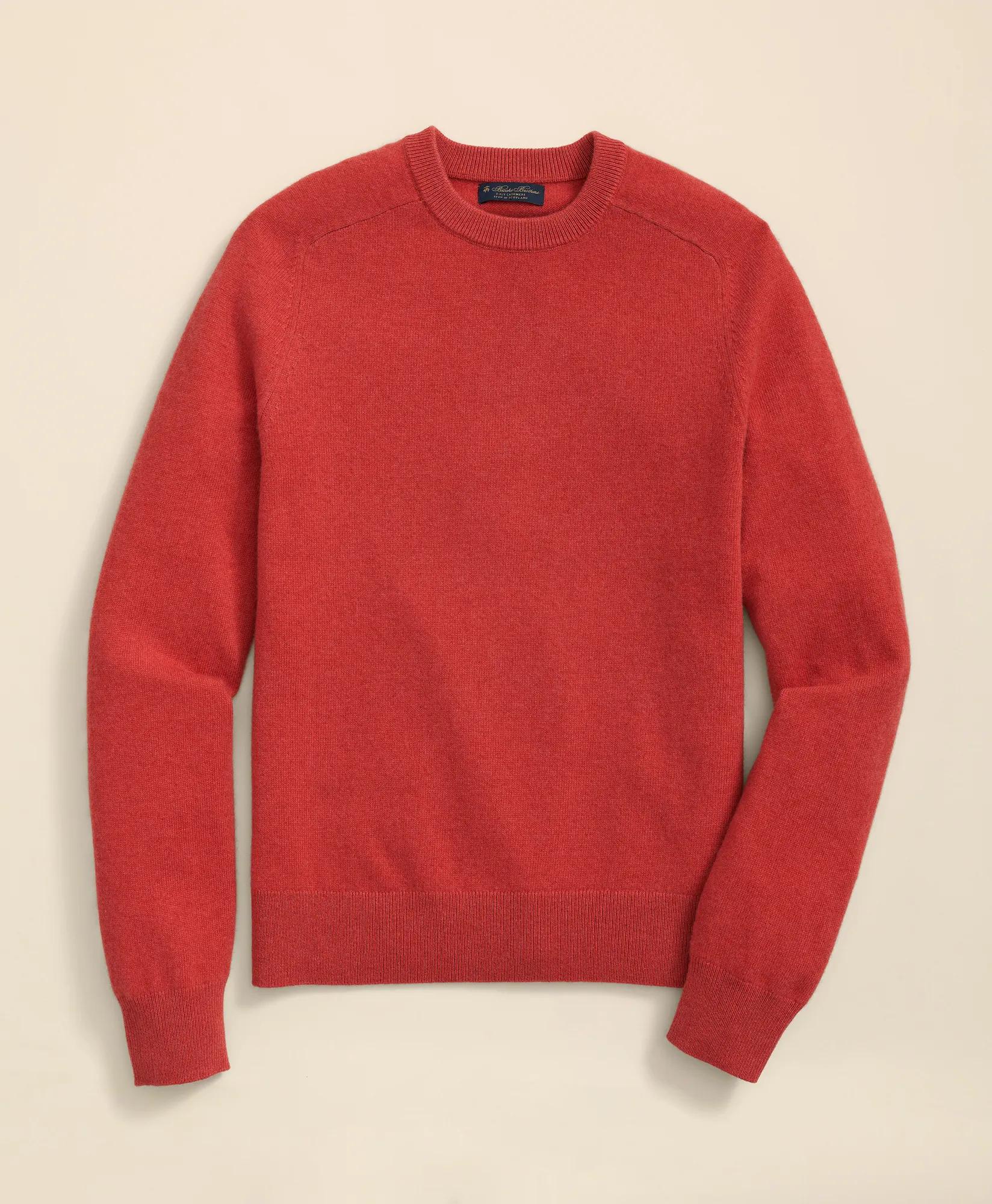 3-Ply Cashmere Crewneck Saddle Shoulder Sweater, image 1