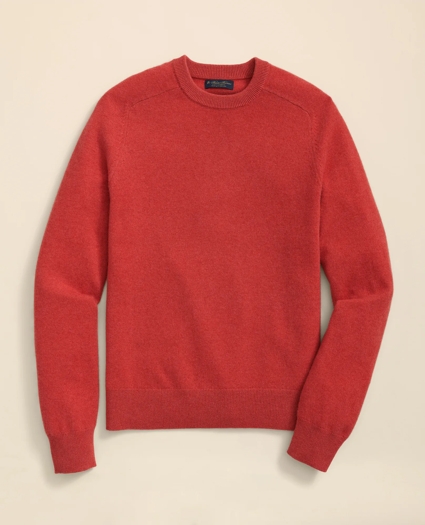 3-Ply Cashmere Crewneck Saddle Shoulder Sweater, image 1