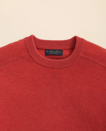 3-Ply Cashmere Crewneck Saddle Shoulder Sweater, image 2