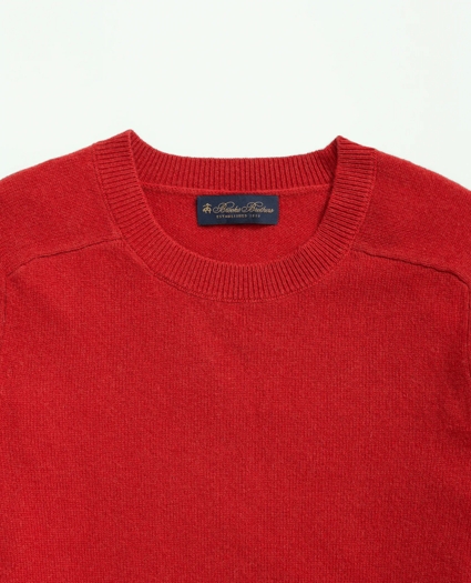3-Ply Cashmere Crewneck Saddle Shoulder Sweater, image 6