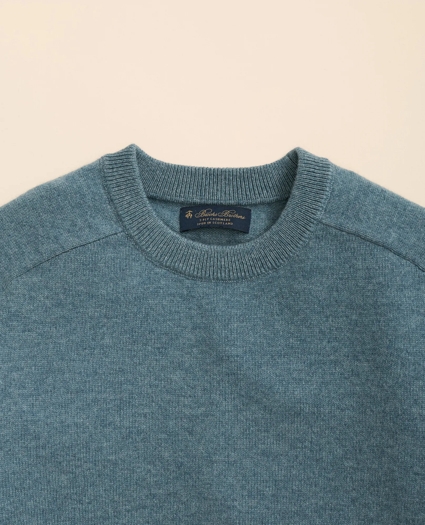3-Ply Cashmere Crewneck Saddle Shoulder Sweater, image 2