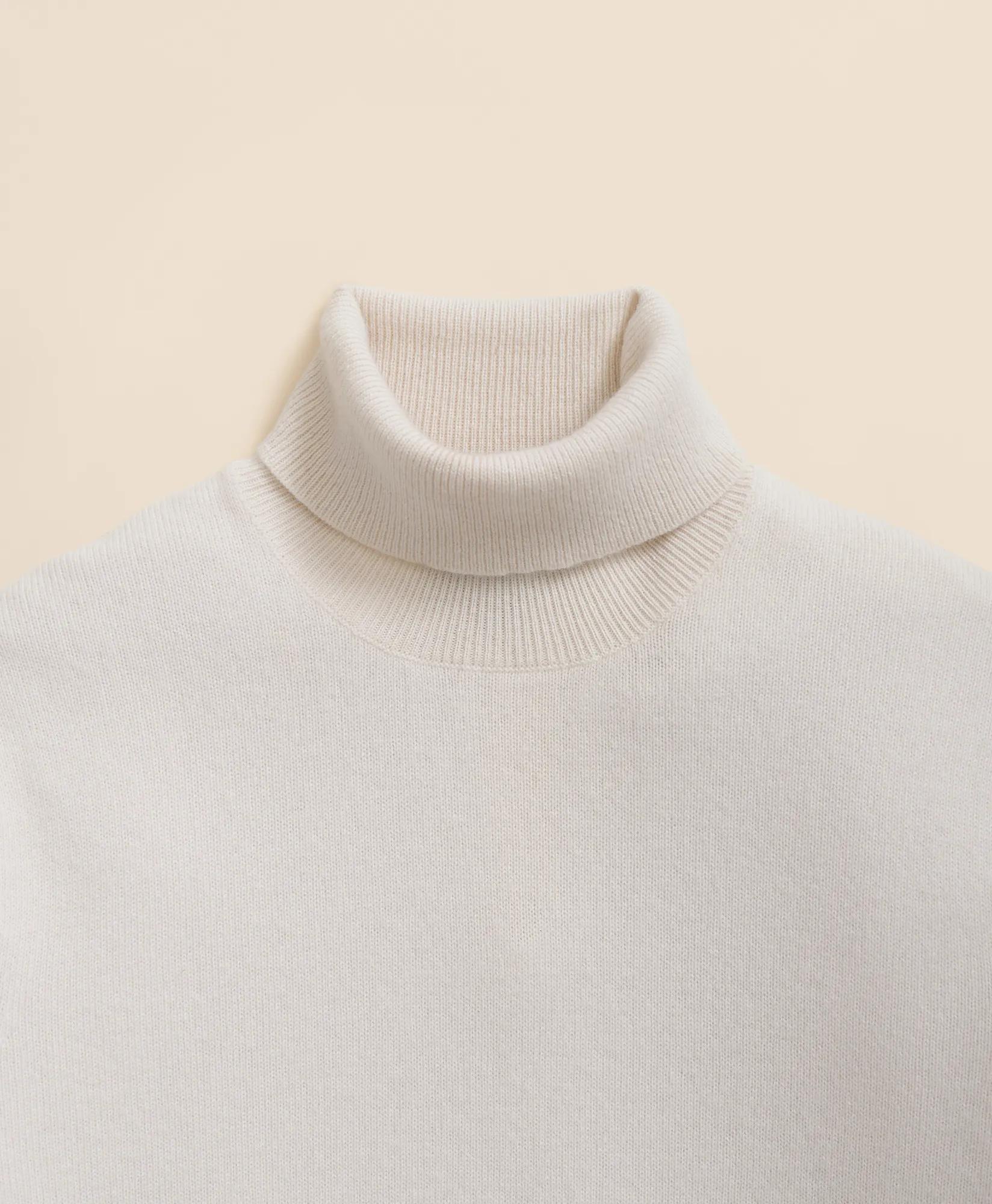 3-Ply Cashmere Turtleneck Sweater, image 2