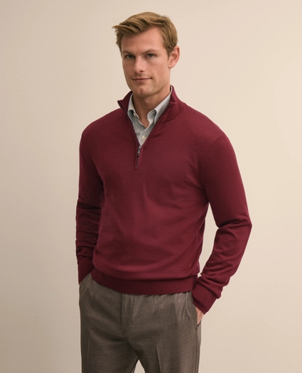 Ultimate Merino Wool Quarter-Zip Sweater, image 1