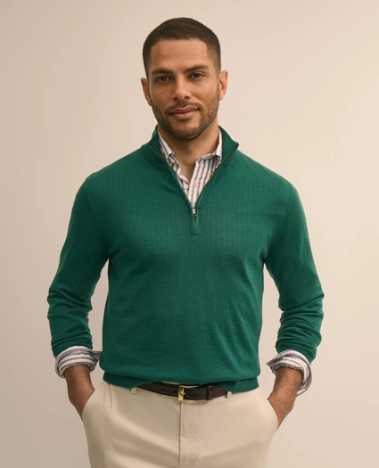 Ultimate Merino Wool Quarter-Zip Sweater, image 1