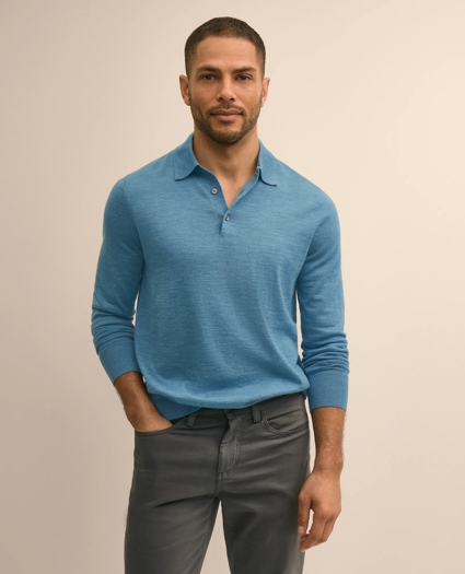 Ultimate Merino Wool Polo Sweater, image 1