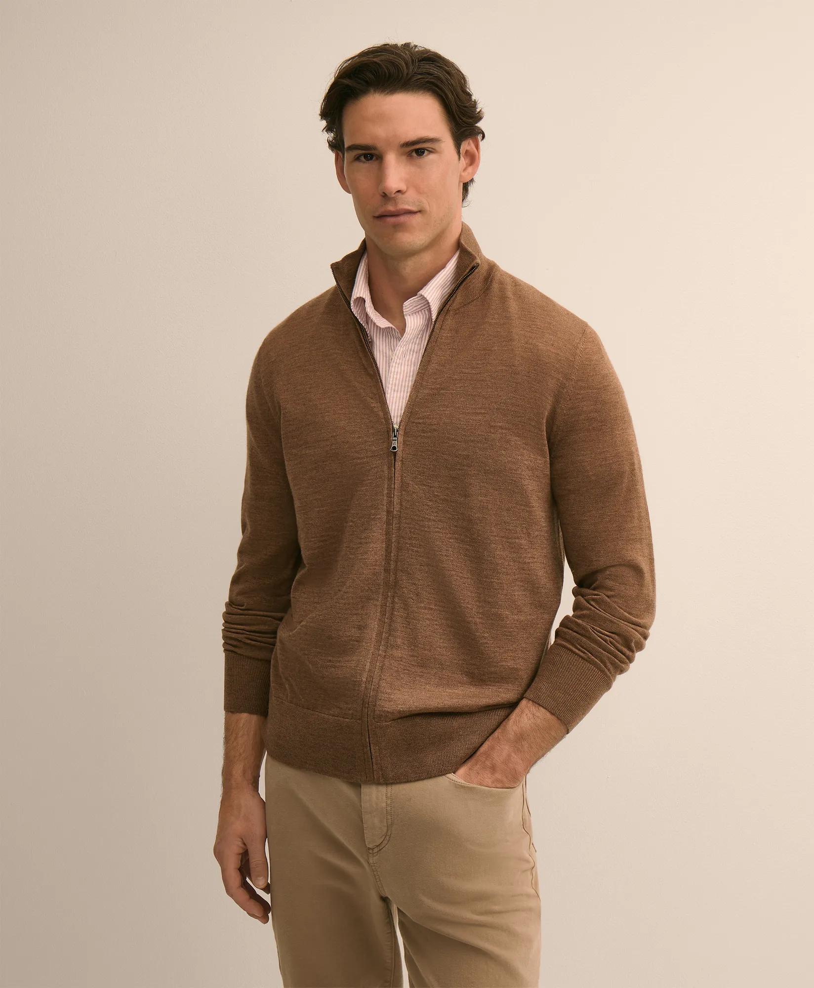 Ultimate Merino Wool Full Zip Sweater, image 1