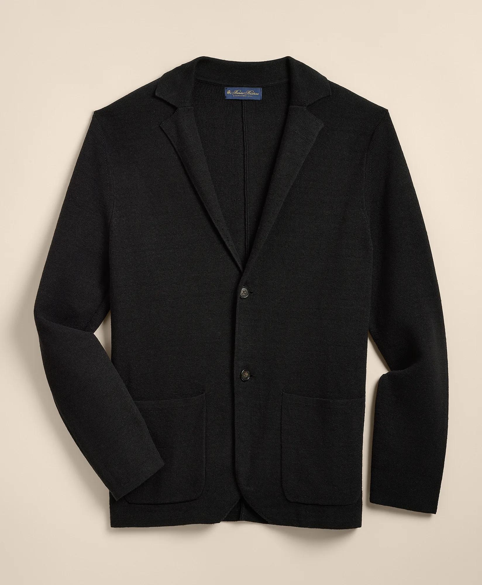 Sweater Blazer In Linen-Cotton Blend, image 1