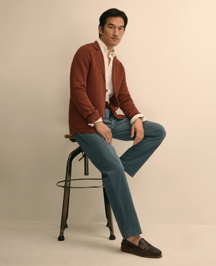 Sweater Blazer In Linen-Cotton Blend, image 1