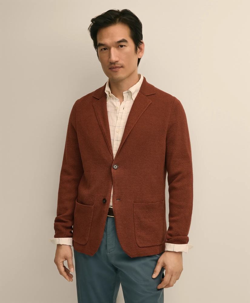 Sweater Blazer In Linen-Cotton Blend, image 2