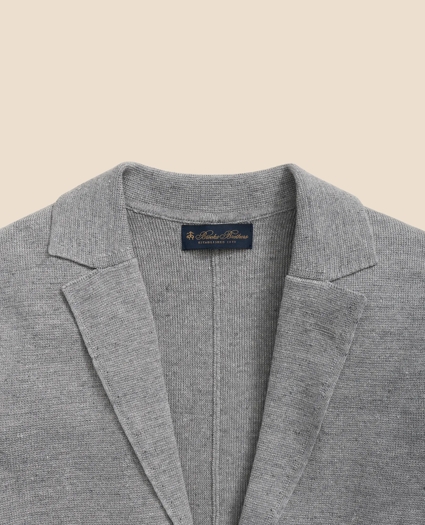 Sweater Blazer In Linen-Cotton Blend, image 2