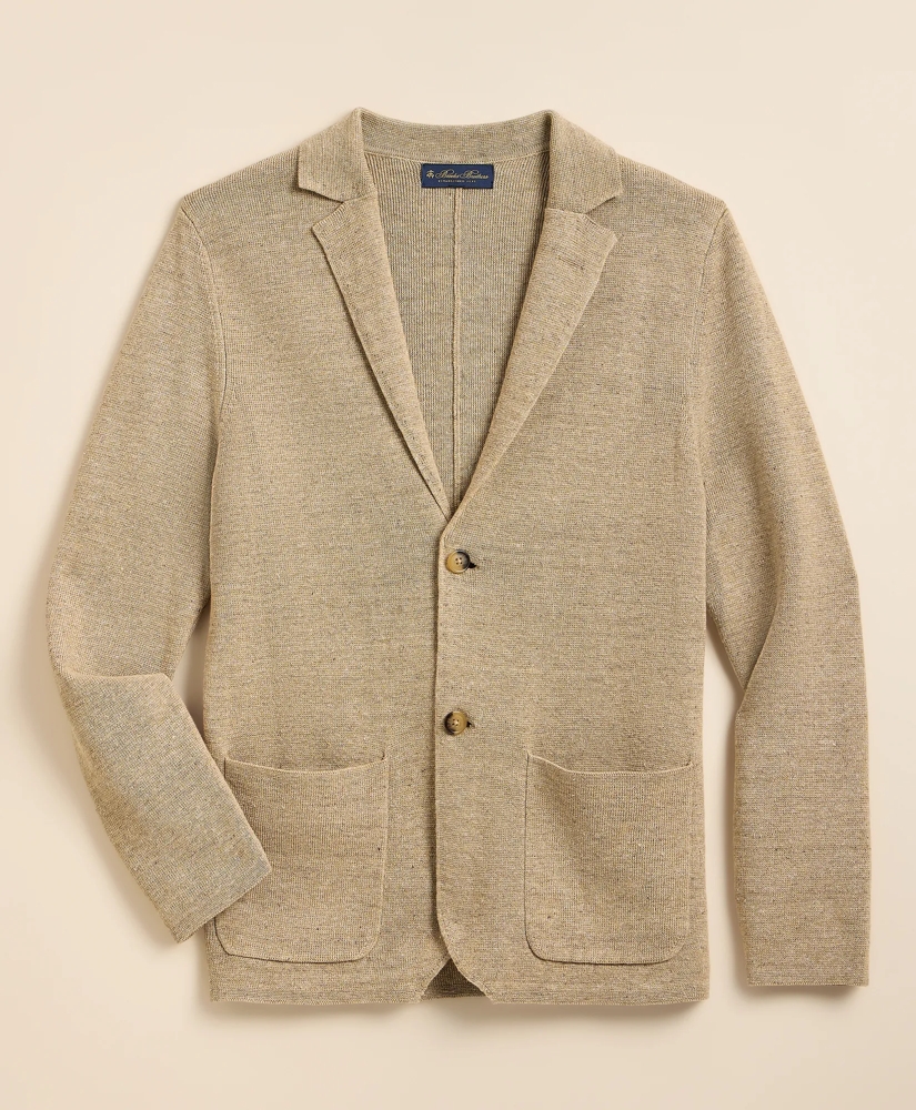Sweater Blazer In Linen-Cotton Blend, image 3
