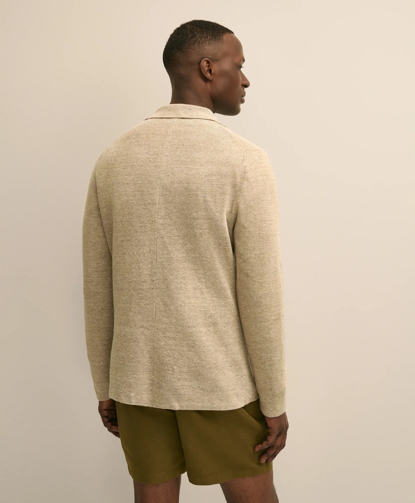 Sweater Blazer In Linen-Cotton Blend, image 5