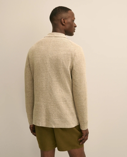 Sweater Blazer In Linen-Cotton Blend, image 5