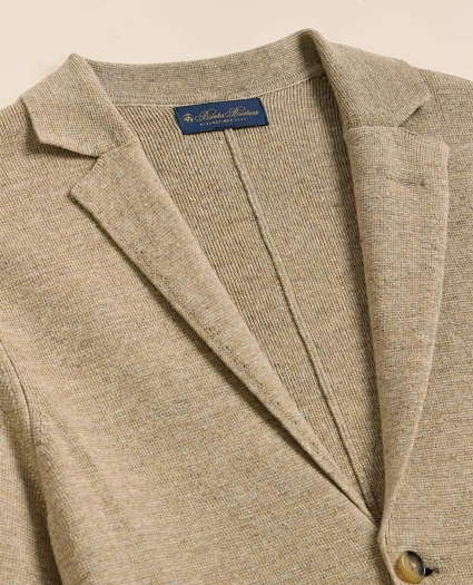 Sweater Blazer In Linen-Cotton Blend, image 6