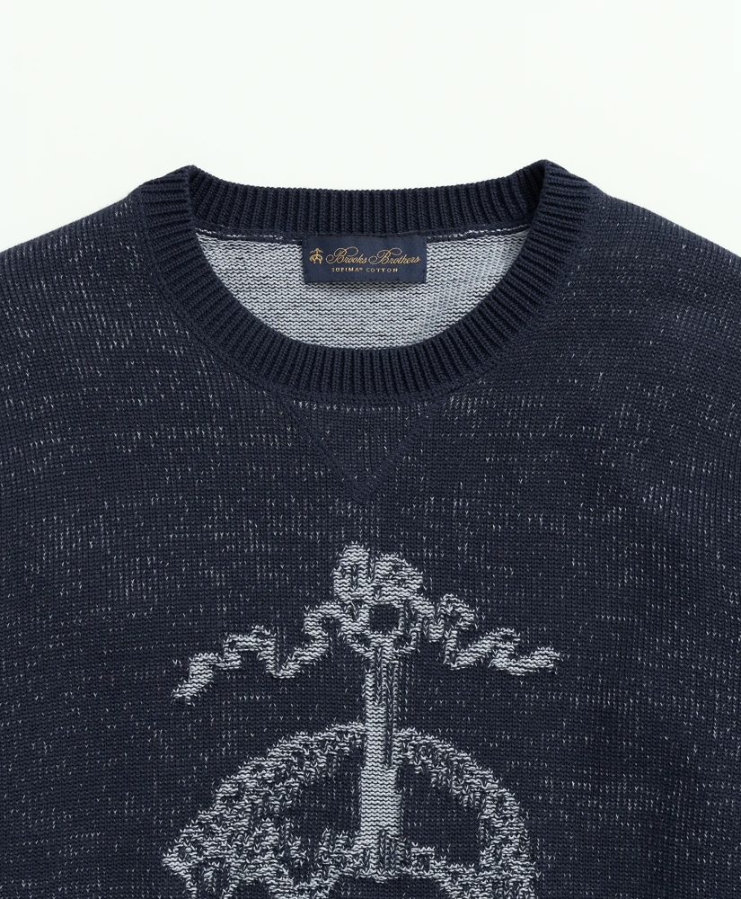 Supima® Cotton Braided Link Logo Sweater, image 2