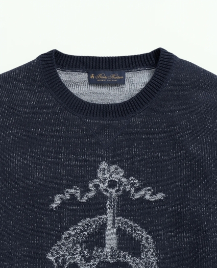Supima® Cotton Braided Link Logo Sweater, image 2