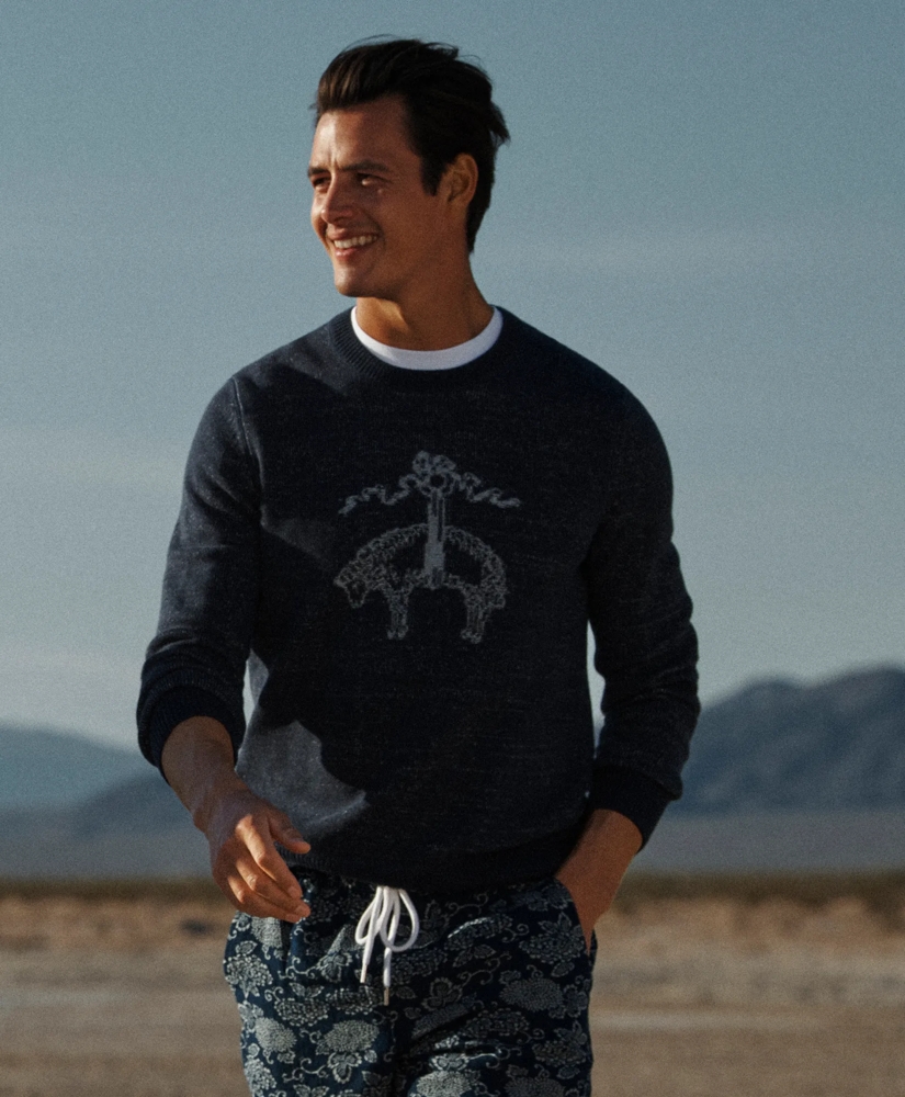 Supima® Cotton Braided Link Logo Sweater, image 4