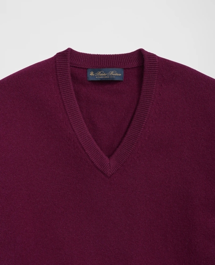3-Ply Cashmere V-Neck Sweater, image 2