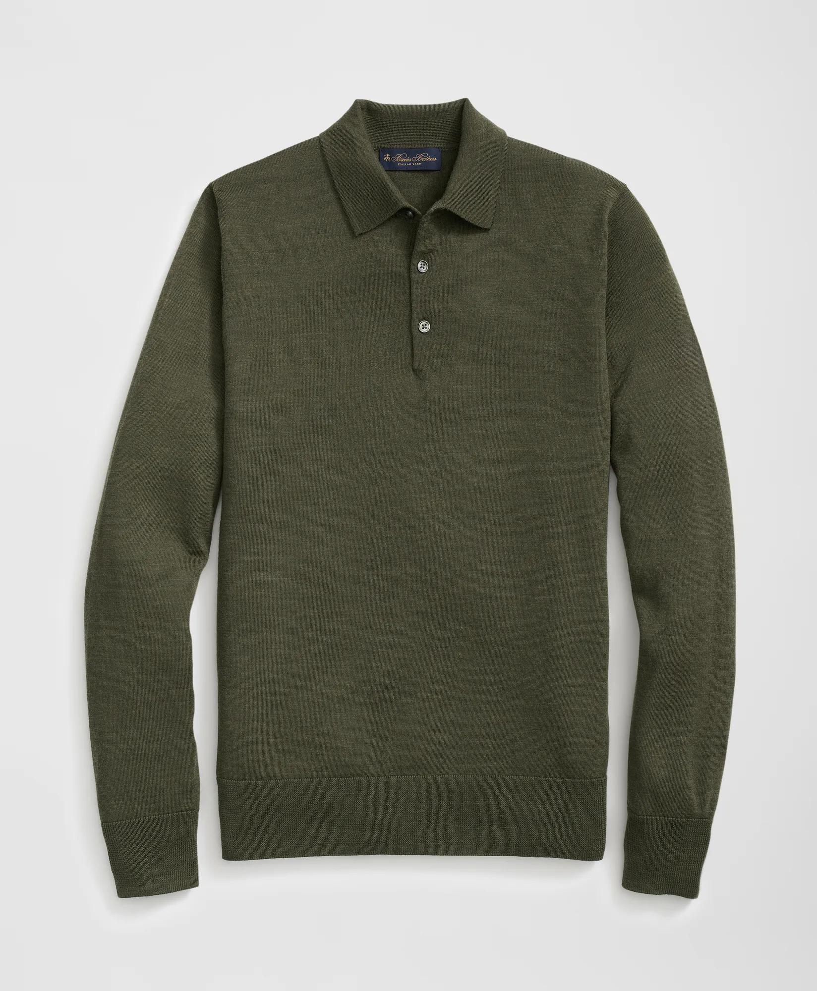Fine Merino Wool Sweater Polo, image 1