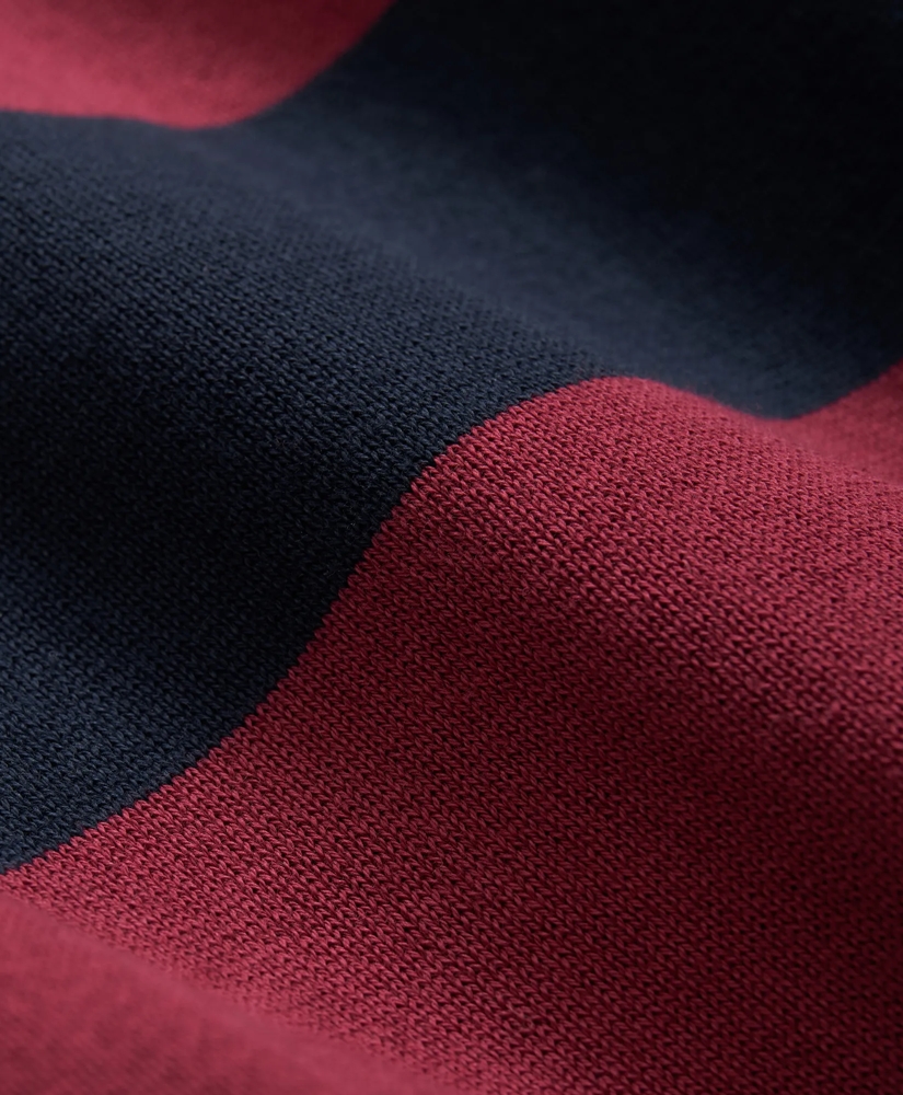 Johnny Collar Polo Sweater In Rugby Stripe Supima® Cotton, image 3