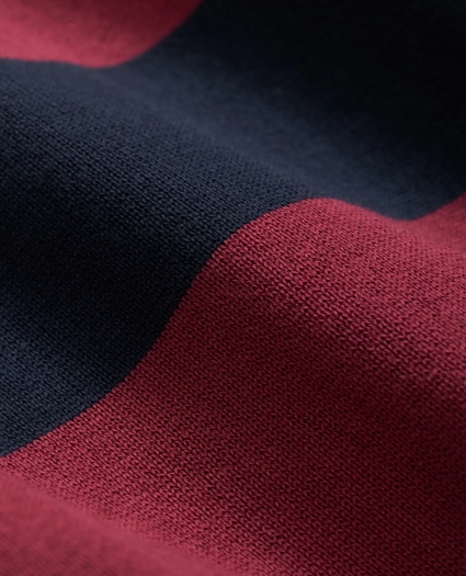 Johnny Collar Polo Sweater In Rugby Stripe Supima® Cotton, image 3