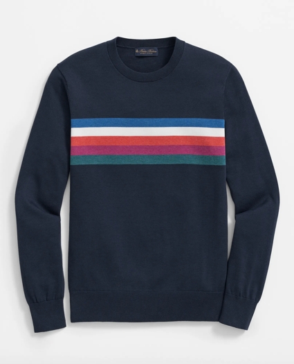 Striped Sweater In Supima® Cotton, image 1