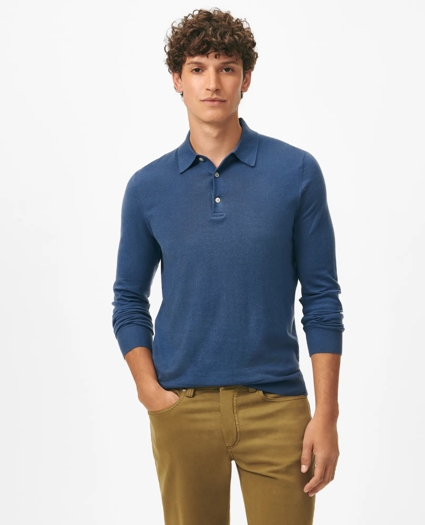 Luxe Polo Sweater In Cotton-Cashmere, image 1