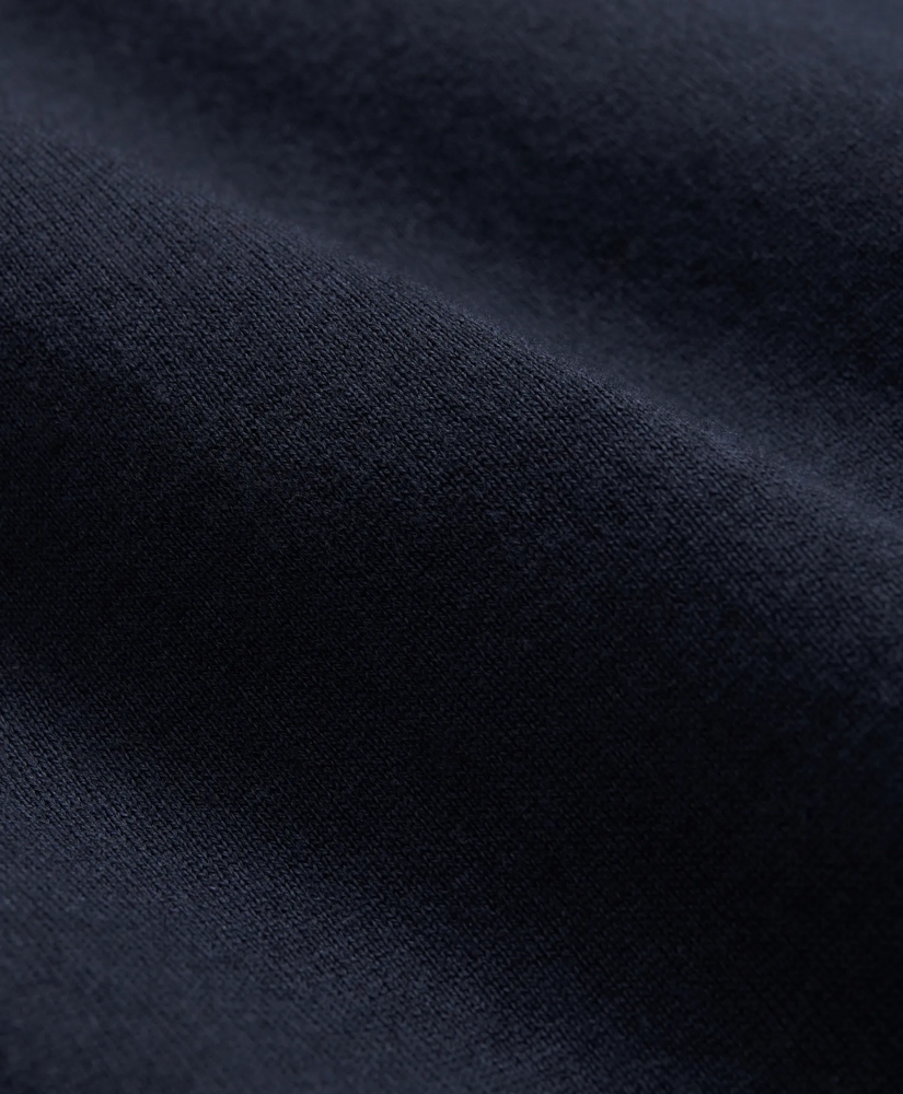 Luxe Short Sleeve Polo Sweater In Striped Cotton-Cashmere, image 3