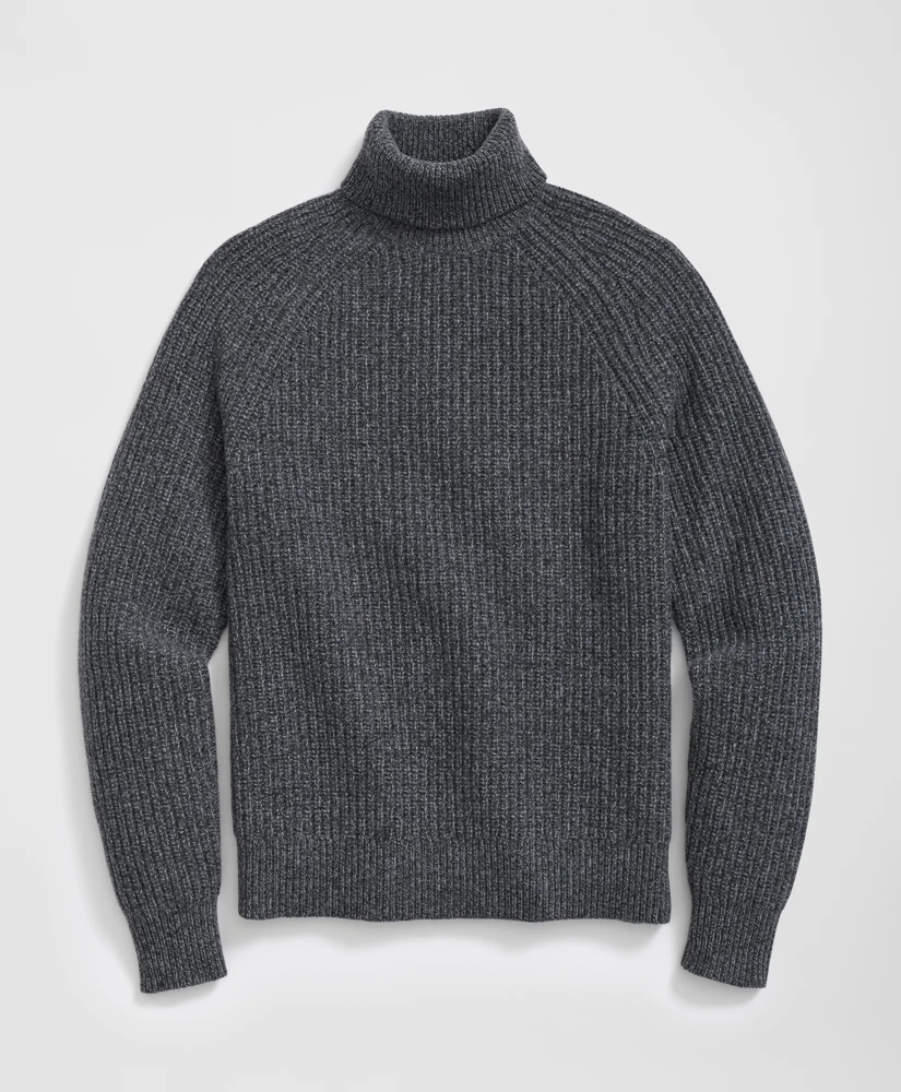 Turtleneck Sweater in English Rib Merino-Cashmere Blend, image 1