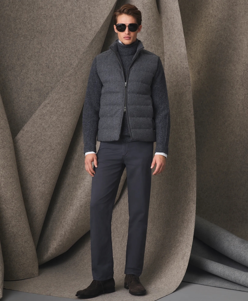 Turtleneck Sweater in English Rib Merino-Cashmere Blend, image 4