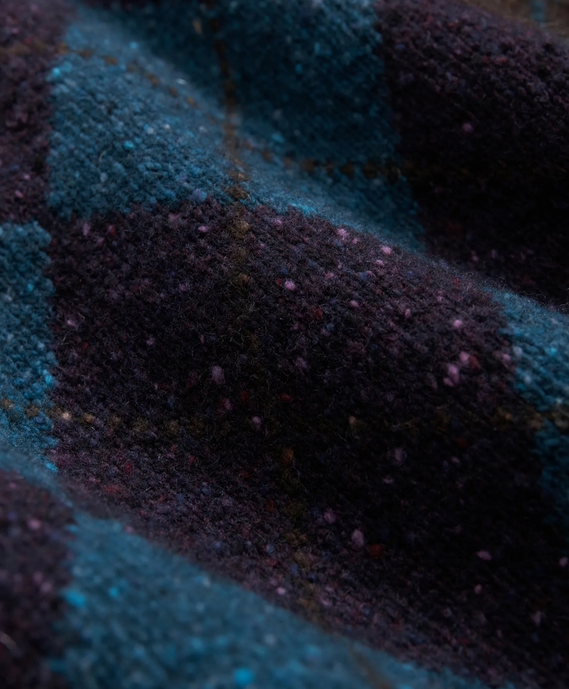 Merino Wool V-Neck Sweater with Argyle Motif, image 3
