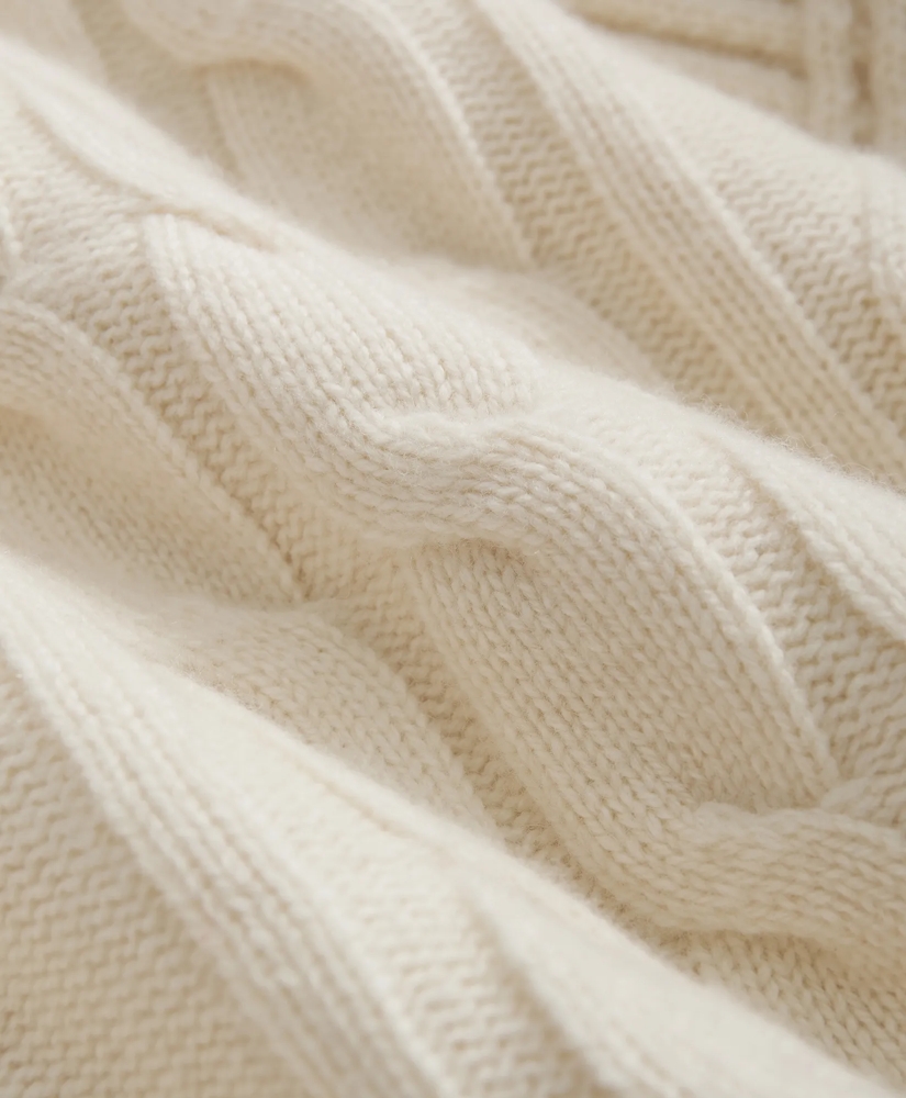 Merino Wool Polo Sweater in Aran Knit, image 3