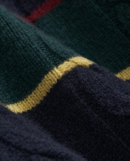 Archive Cable Striped Sweater in Merino Wool, image 3