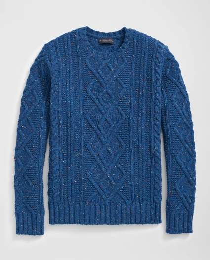 Aran Knit Sweater in Donegal Merino Wool, image 1