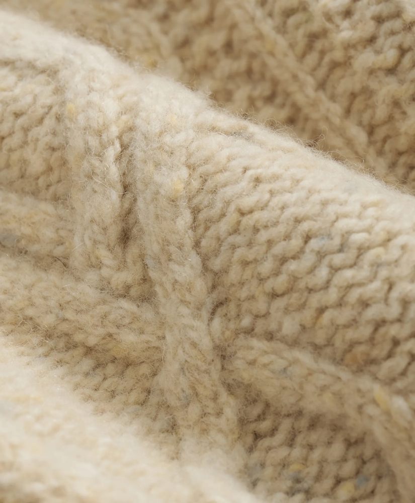 Aran Knit Sweater in Donegal Merino Wool, image 3