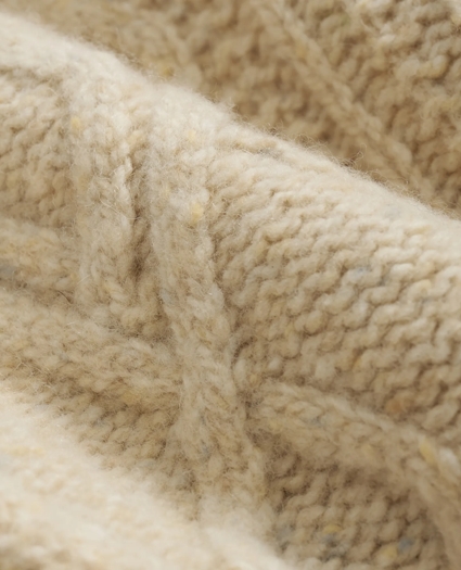 Aran Knit Sweater in Donegal Merino Wool, image 3