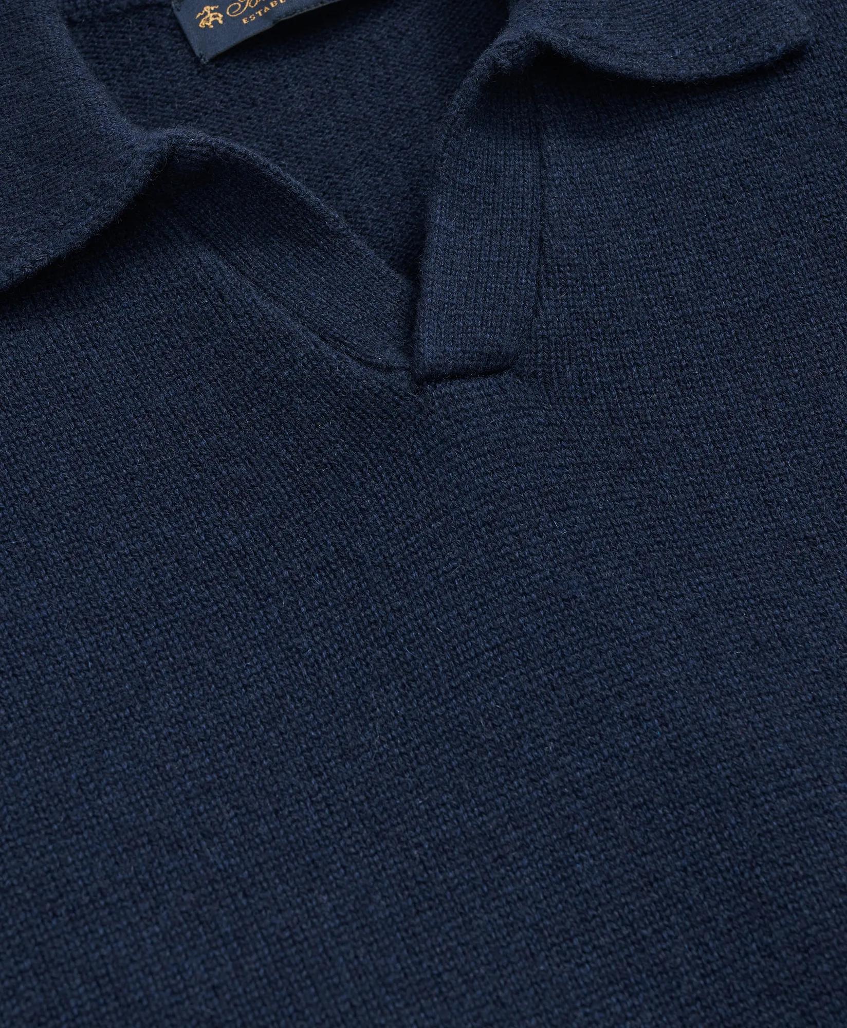 3-Ply Cashmere Jonny Collar Polo Sweater, image 2
