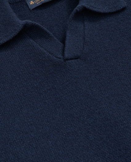 3-Ply Cashmere Jonny Collar Polo Sweater, image 2