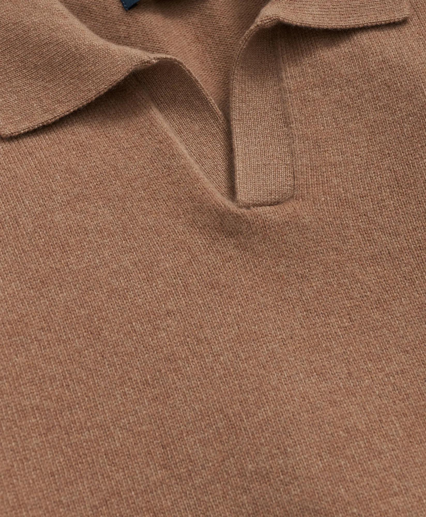 3-Ply Cashmere Jonny Collar Polo Sweater, image 2