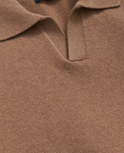 3-Ply Cashmere Jonny Collar Polo Sweater, image 2