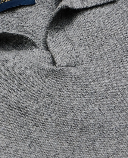 3-Ply Cashmere Jonny Collar Polo Sweater, image 5