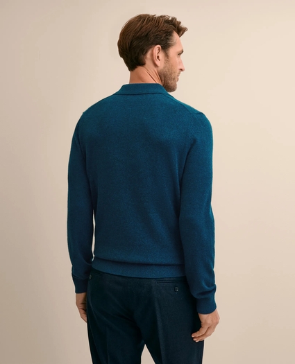 3-Ply Cashmere Jonny Collar Polo Sweater, image 4